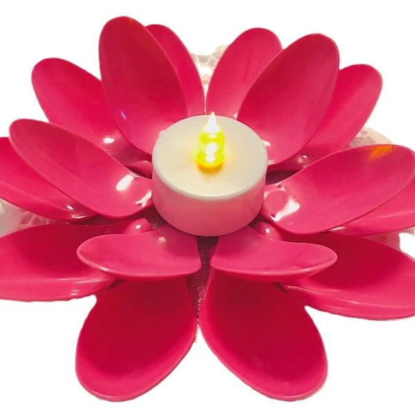 Plastic Spoon Candle Holders